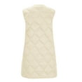 thumbnail image 5 of Women's Long Quilted Puffer Vest, Lightweight Button Down Sleeveless Down Jackets Thick Warm Winter Coats with Pockets, 5 of 5