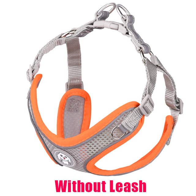 Reflective Nylon Pet Dog Harness For Small Large Dogs Breathable Adjustable Pet Cat Vest Outdoor Walking Dogs Chest Strap