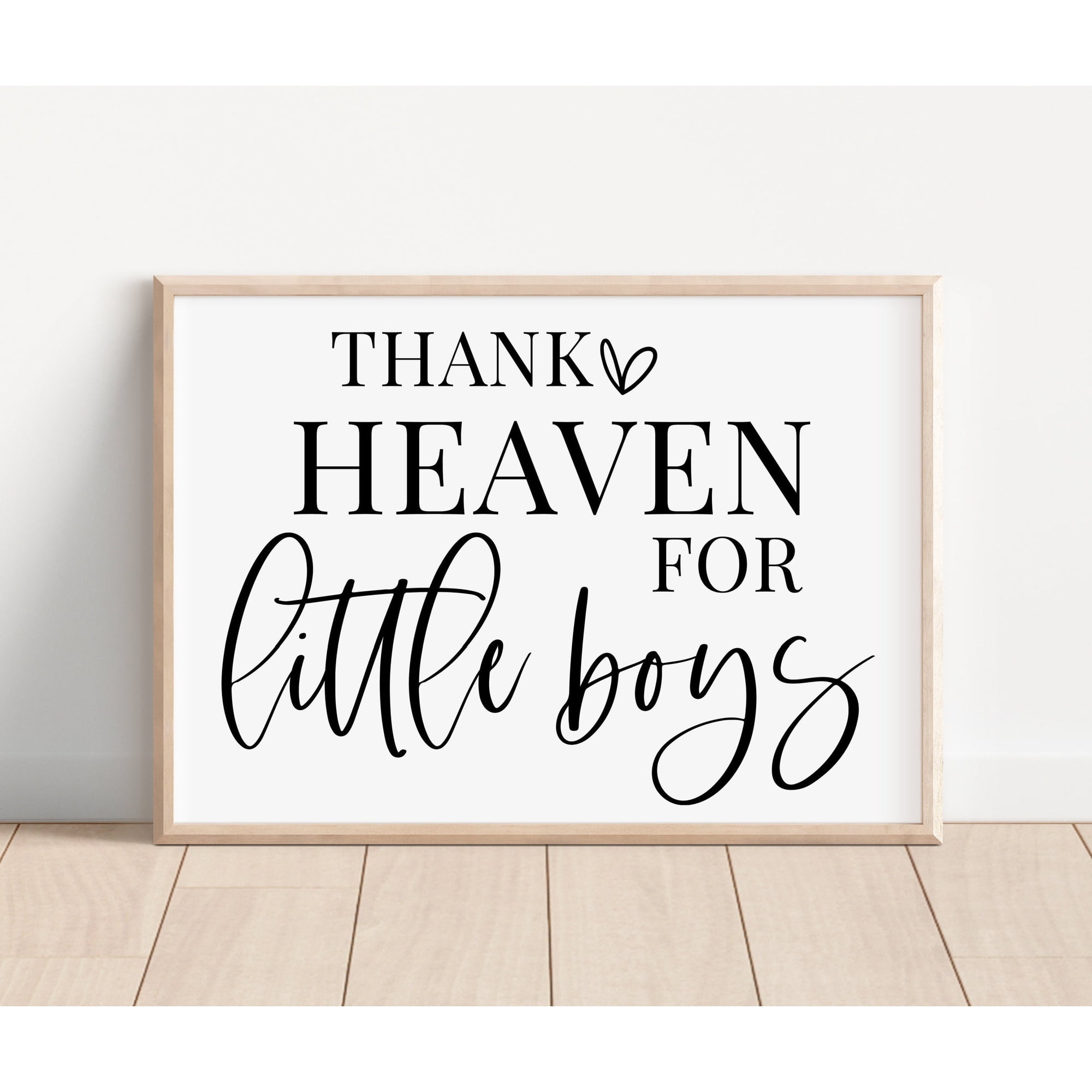 Thank Heaven For Little Boys Nursery Art Print, Nursery Wall Art, Nursery Decor, Boy Baby Room Idea, Nursery Quote Print, 001 , Poster Print Only