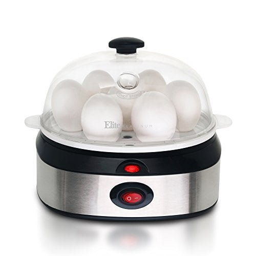 Elite Cuisine EGC207 Egg Poacher, Omelet, Steamer & Soft, Medium, Hard