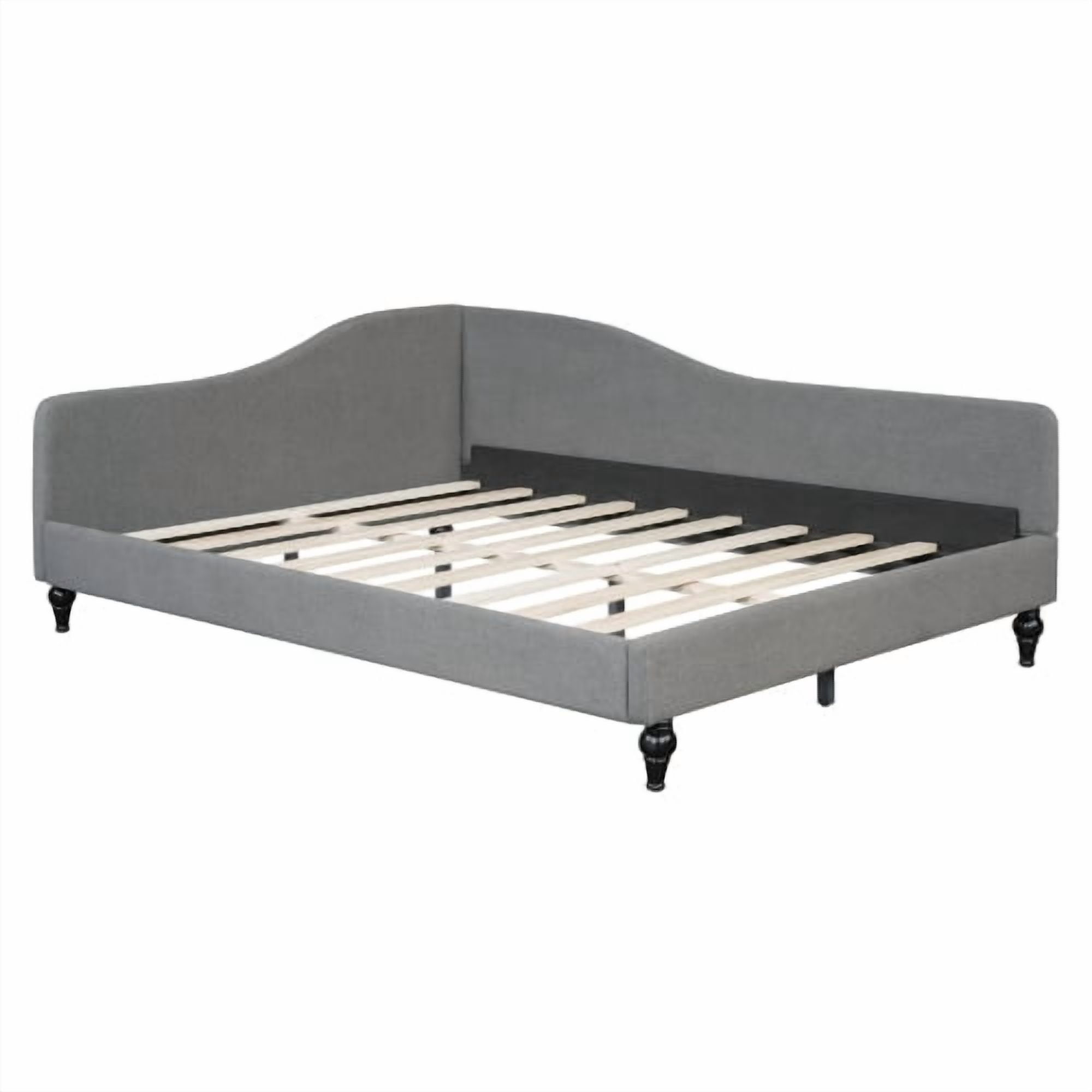 Euroco Upholstered Twin Size Sofa Bed with Wood Legs, Full
