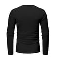 thumbnail image 3 of Men Summer Tops Men's Long Sleeve T Shirt Solid Color V Neck T Shirt Sports Casual Men's Top Swim Tee Color Tops Men Thick Long Sleeve Short Pack Lightweight Soft Black 3XL, 3 of 3
