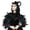 Black-niujiao, variant on VZQI Faux Feather Shawl for Women, Halloween Cape Collar Costume Accessory for Cosplay Masquerade Party