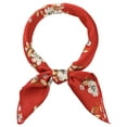 thumbnail image 1 of INSPIRAR CHIC Bufandas de Satén Floral para Mujeres, Bufanda Cuadrada de Seda para el Cuello, Diadema Larga y Delgada, Cuadrada-Rojo Vino 35.4x35.4''(LxA), 1 of 7