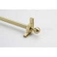 thumbnail image 1 of Zoroufy 01833-03801 120 in. Dynasty Smooth Tubular Stair Rod Set with Smooth Brackets Ball Finials in Brushed Brass, 1 of 1