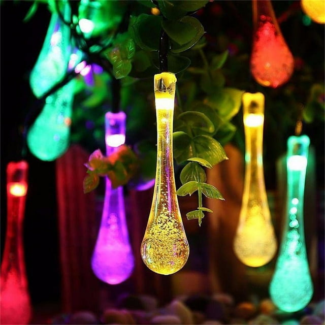 Lámpara de cadena LED solar, luces de jardín, decoración exterior, luces parpadeantes, cadena colgante, iluminación para camping, luz solar, luces decorativas para patio, luces recargables
