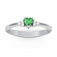 thumbnail image 2 of Birthstone Heart Ring with Shoulder Accents - Emeral (May), 2 of 4