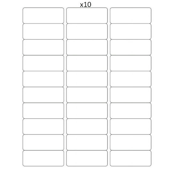 2.625" x 1.00" -  Standard Address Labels