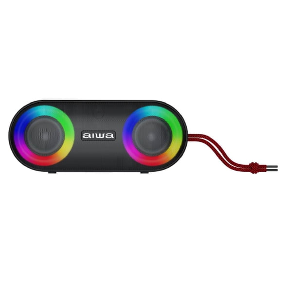 Bocina Portátil Bluetooth Aiwa 20w Ipx5 Radio Fm Aw-sj215 Color Negro