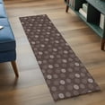 thumbnail image 3 of Brown Daisy 2'x6' Runner Rugs for Hallway Kitchen Bedside Non Slip Washable, Modern Farmhouse Chrysanthemum Floral Entryway Rug Runners with Rubber Backing, Long Carpet Runner for Laundry Room, 3 of 8