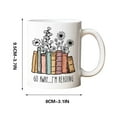 thumbnail image 2 of pvdgvd Floral Book Lover Ceramic Mug, 350ml for Librarian Teacher, Dishwasher & Microwave Safe, Ideal Gift, 2 of 4