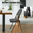 thumbnail image 3 of Demi Bonn 6 Pack Folding Chairs Portable Padded Office Kitchen Dining Chairs, Black, 3 of 9