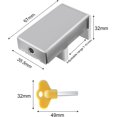 thumbnail image 2 of Silver Adjustable Sliding Window Lock (2 Pack) with Key, Security Design, 2 of 4