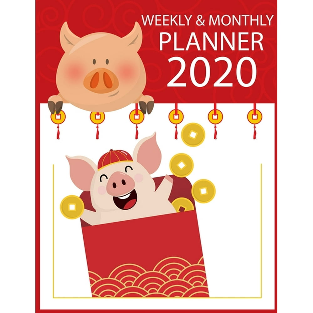 Pigs Calendar 2020 Cute Pig Calendar for Weekly Monthly Planner