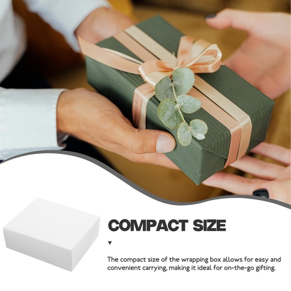 ELAYARD Valentine's Day Party Cardboard Box Wrapping Box White Paper 1Pcs