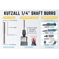 thumbnail image 3 of Rotary Burr Kutzall, original, punta esférica, carburo de tungsteno fino, 3 of 7