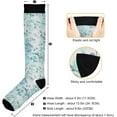 thumbnail image 3 of GZHJMY 1 Pair Watercolor Bouquet Pattern Compression Socks 20-30mmHg Knee High Women Socks Tube Athletic Stockings for Men Sport Soccer Running Cycling Medical Nurse Winter Travel, 3 of 7