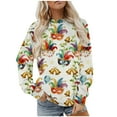 thumbnail image 2 of UTSJKR Mardi Gras Sweatshirt Women Crewneck Carnival Pullover Casual Mardi Gras Print Long Sleeve Fleece Top Multicolor XL, 2 of 6