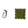 thumbnail image 1 of Estatua Moderna Abstracta De Delfín De Cerámica Y Reloj De Pared Cuadrado, Silencioso Y Preciso, Adorno Para Sala De Estar, Oficina, Chimenea O Mesa De Centro, 1 of 8