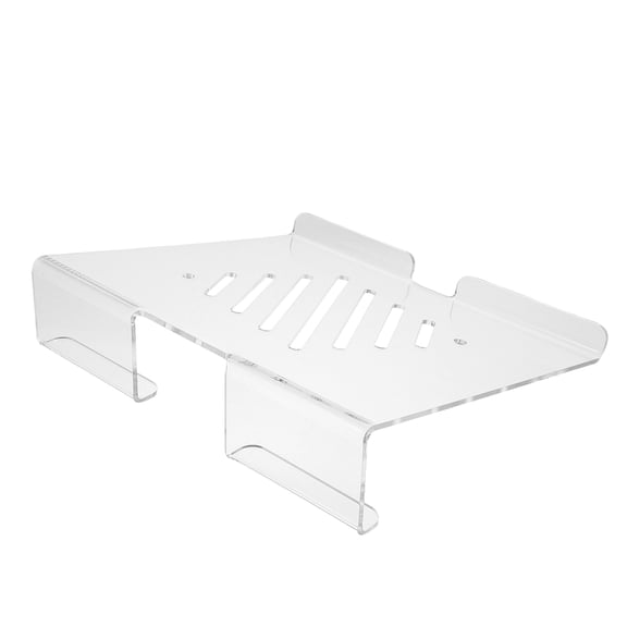 YUNLIGHTS Clear Acrylic Laptop Cooling Stand with Ventilated Airflow for Comfortable Ergonomic Desk Setup and Heat Dissipation
