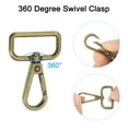 thumbnail image 4 of Uxcell 15Pack Swivel Clasps, 1" D Ring Lobster Clasp Claw Push Gate Snap Hook, Bronze, 4 of 6