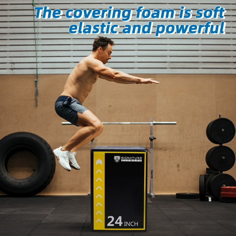 Signature Fitness 3-in-1 Foam Plyometric Jump Box, Adjustable