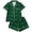 0&Green190, variant on Lullu Girls Pajamas Cherry Print Short Sleeve Button Down Shirt Shorts PJs, Sizes 1-14