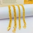 thumbnail image 3 of EOEMY 2 Types 24K Yellow Gold Plated Thick Flat Sideway Gentle Men'S Chains Necklace-8mm 24", 3 of 8