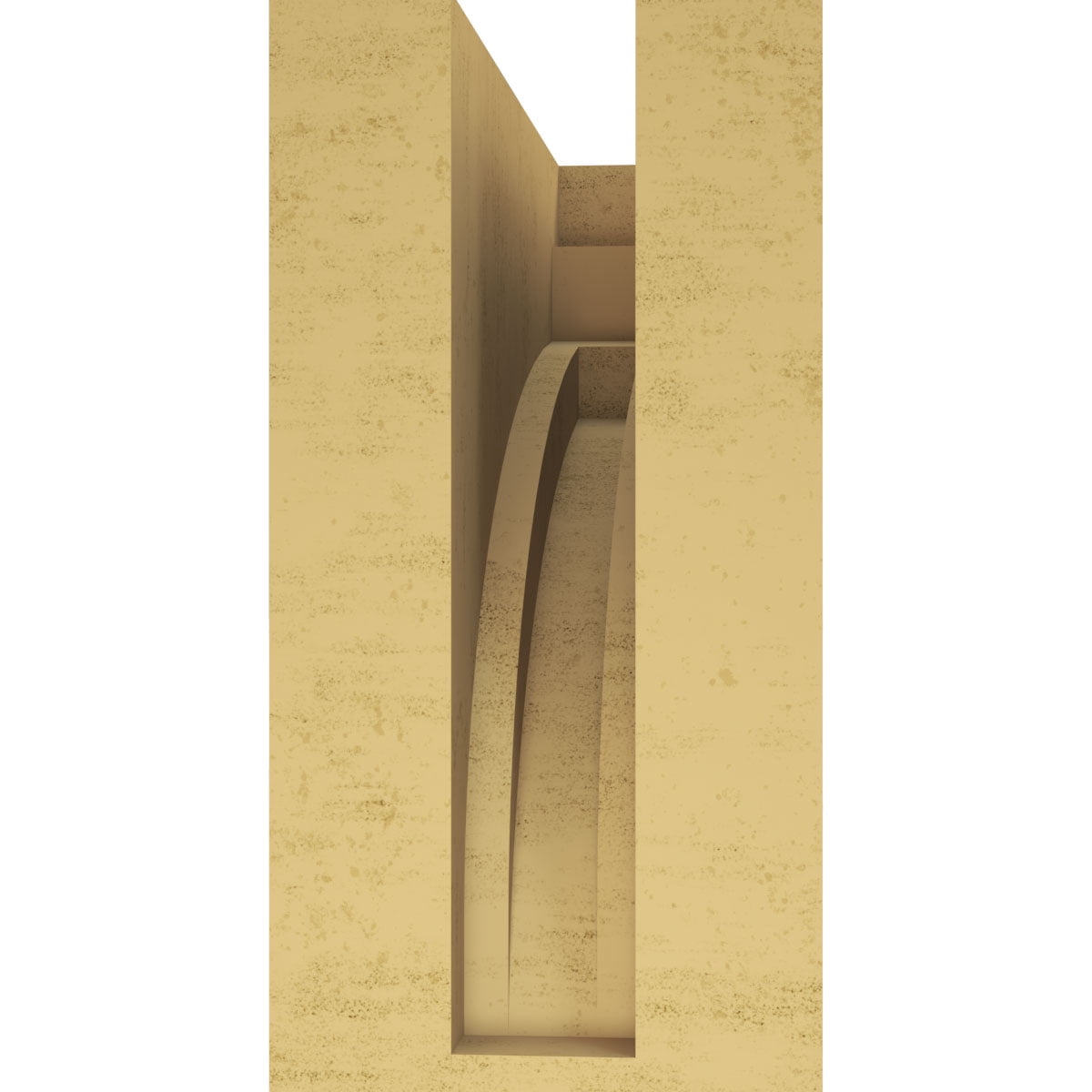 6"W x 12"D x 12"H Classic Rockford Rough Cedar Woodgrain TimberThane Corbel, Primed Tan