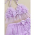 thumbnail image 5 of Bagilaanoe Newborn Baby Girls Swimsuits 2 Piece Bikinis Set Tulle Camisole Tops + Shorts 6M 12M 18M 24M Infant Swimwear Bathing Suit Beachwear, 5 of 8