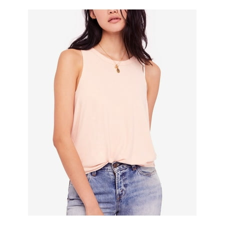 FREE PEOPLE Womens Pink Tank Crew Neck Sleeveless Top M