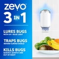 thumbnail image 2 of Indoor Light Fly Trap Starter Kit, Catches House Flies, Fruit Flies, Gnats and More - 1 Trap + 3 Refills, 2 of 9