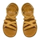 thumbnail image 1 of Sandalias con suela de tendón Sandalias de playa de verano Sandalias planas informales suaves con correa elástica para mujer Marrón 38 Tamaño, 1 of 8