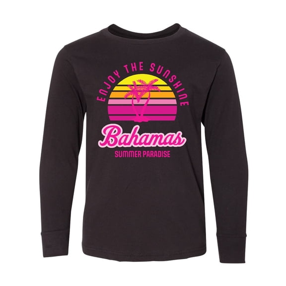 Inktastic Enjoy The Sunshine Bahamas Summer Paradise Long Sleeve Youth T-Shirt