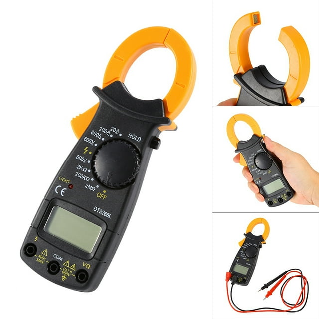 Voltímetro Digital Pinza Amperimétrica ANGGREK DT-3266L Digital Amper Pinza Amperimétrica