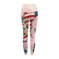 thumbnail image 5 of Womens 250th Anniversary Pajama United States USA Flag Print Wide Leg Leggings Elastic High Waist Relaxed Fit Comfy Yoga Pants, #01 Pink, M, 5 of 5
