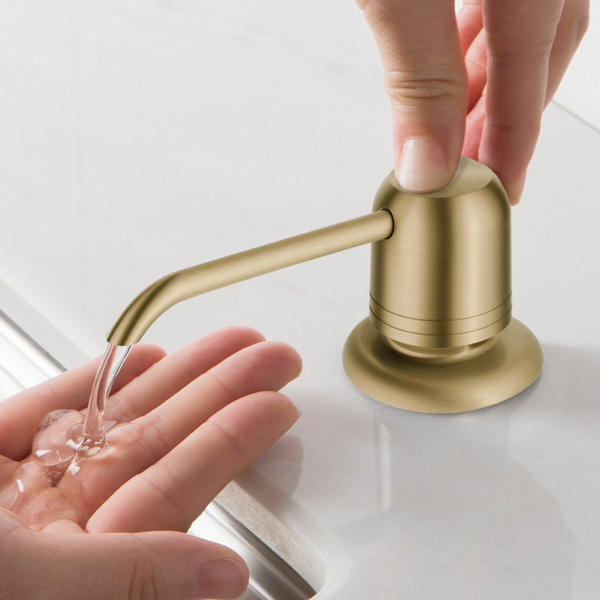 KRAUS Kitchen Soap and Lotion Dispenser in Brushed Gold
