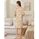 thumbnail image 5 of Albornoz Ekouaer para mujer, pantalones cortos con cremallera, ligeros, talla S-3XL, estampado floral, 5 of 6