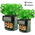 thumbnail image 1 of Bolsas De Cultivo De Vegetales Reutilizables, 2 Bolsas De Cultivo De Papas De 7 Galones Bolsas De Cultivo De Plantas Con Asas Bolsas De Pl谩ntulas De Plantas Biodegradables Para Plantar Verduras De Ra, 1 of 1