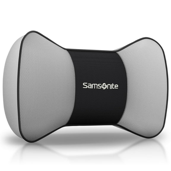 Samsonite Neck Pillow for Car  Ergonomic Memory Foam Headrest Cushion  Car Seat Support for Driving Comfort  Compact Neck Rest  Travel Pillow for Long Road Trips
