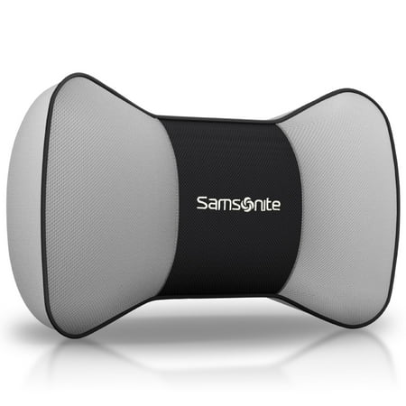 Samsonite Neck Pillow for Car Ergonomic Memory Foam Headrest Cushion Car Seat Support for Driving Comfort Compact Neck Rest Travel Pillow for Long Road Trips