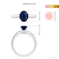 thumbnail image 3 of Angara Natural 2 Ct. Blue Sapphire Solitaire Ring in Sterling Silver for Women (Ring Size: 11), 3 of 8