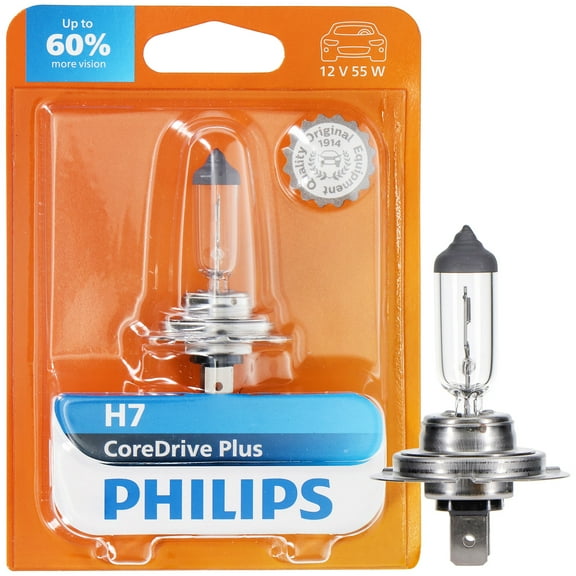 Philips CoreDrive Plus H7 Halogen Headlight Bulb, 1 Pack, Fits Select Vehicles
