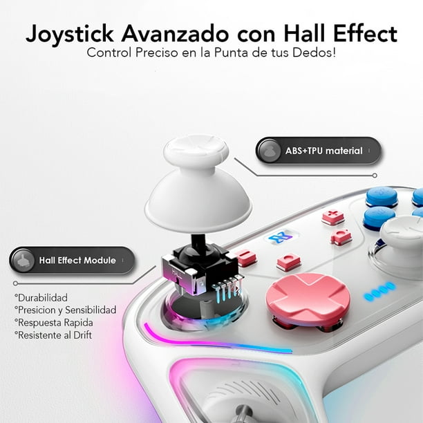 Hall Effect Binbok Joy Con Controller Pro Controller Blanco Con