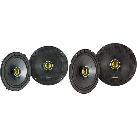 Kicker 46CSC674 CS-Series CSC67 6.75-Inch (165mm) Coaxial Speakers w/ 46CSC654 6.5" Coaxial Bundle
