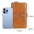 thumbnail image 3 of KAWELL Women's Leather RFID Blocking Wristlet Wallet - Large Capacity Purse with Wrist Strap, 3 of 8