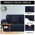 thumbnail image 4 of Unique Bargains Solid 1/2/3 Seater Sofa Cover Stretch Couch Slipcover Navy, 4 of 8