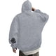 thumbnail image 3 of MHFRRA Sudadera con Capucha Gráfica Divertida, Informal, Cómoda y con Estampado de Letras para Uso Diario y Actividades Al Aire Libre Gris, 3 of 6