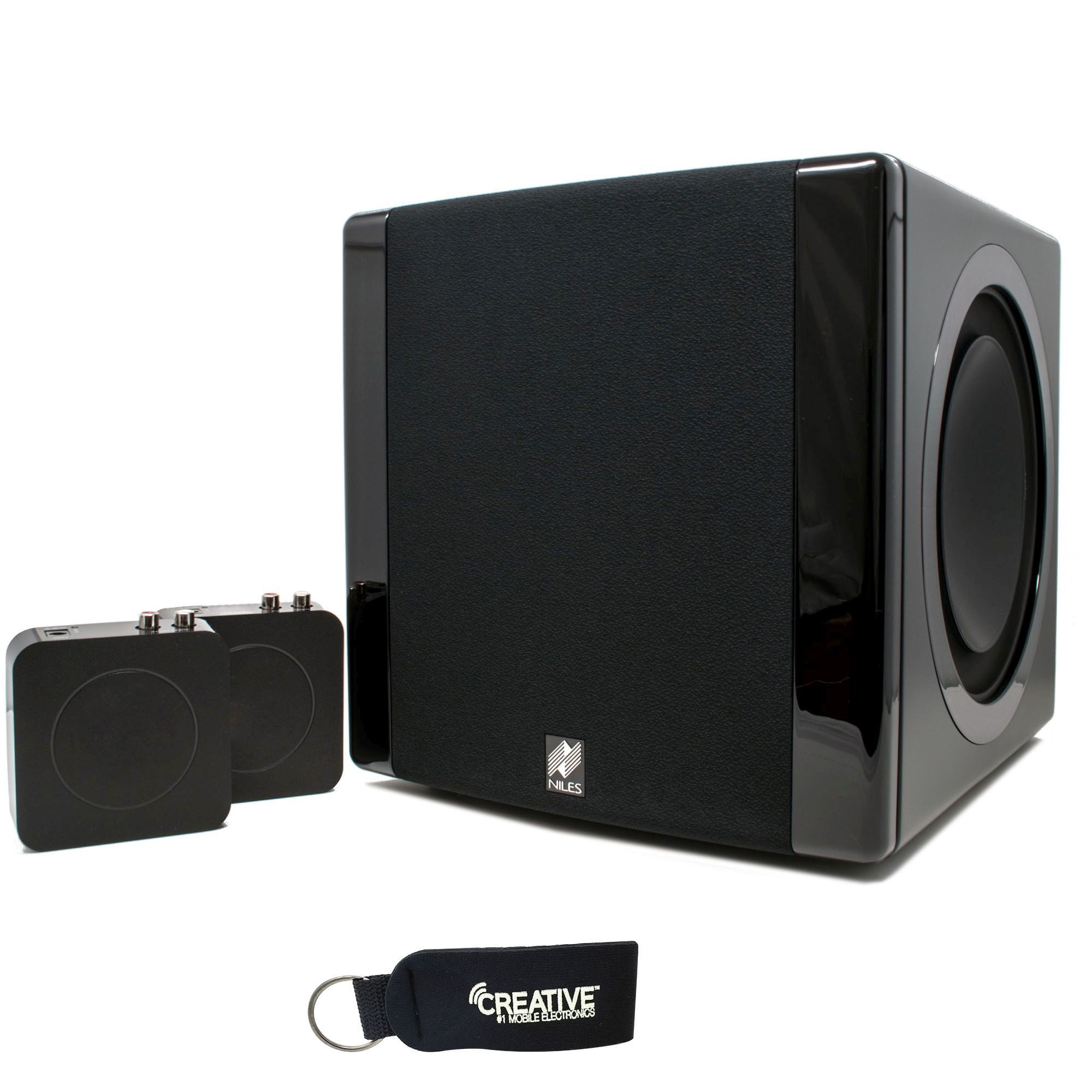 Niles SW8 Wireless Powered 1200 Watt Home Subwoofer, HighFidelity Audio Transmitter & Receiver
