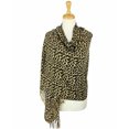 thumbnail image 3 of Animal Print Fringed Shoulder Pashmina Wrap Scarf, 3 of 3